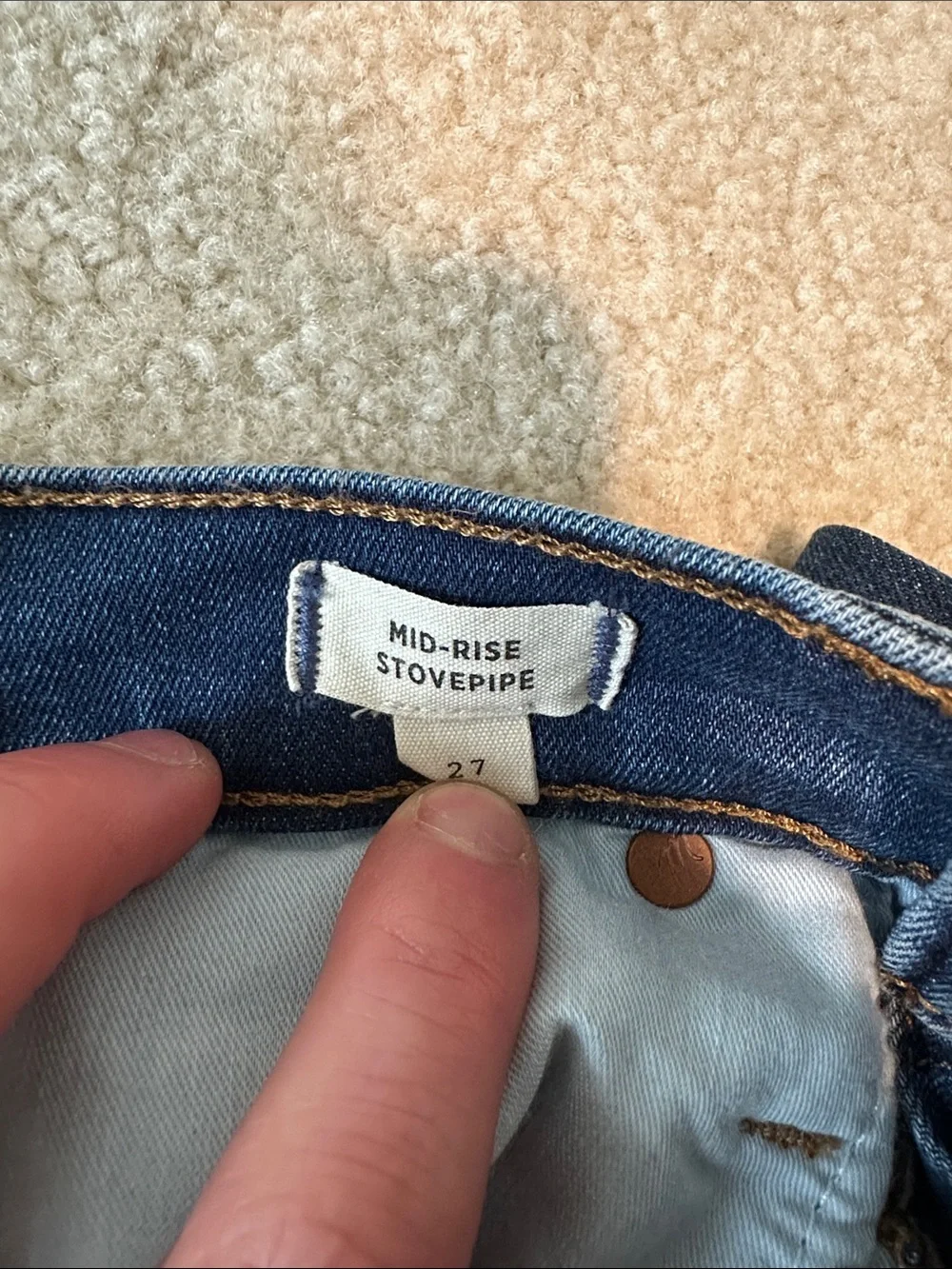 Madewell Women's Straight Leg Jeans in Dark Blue Wash